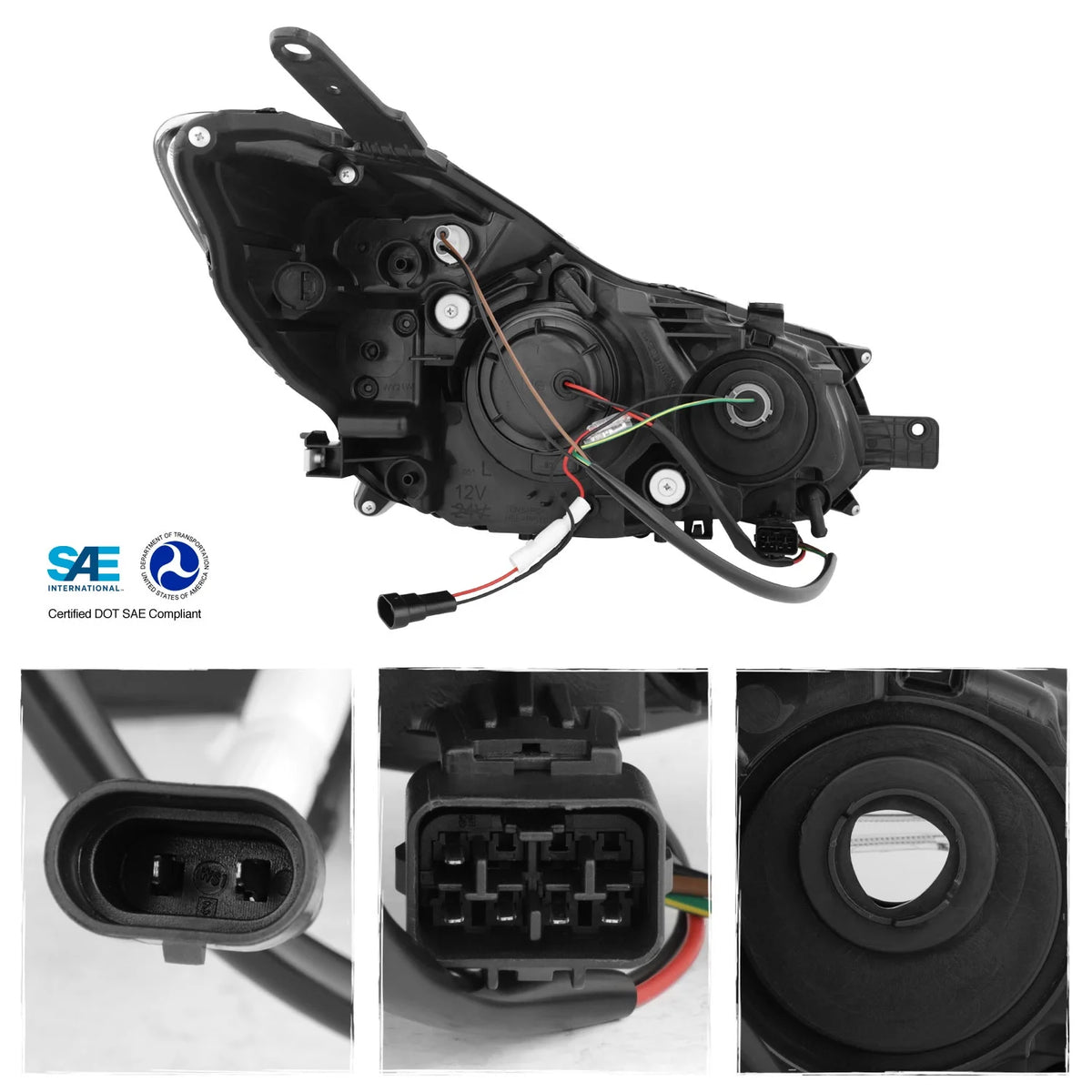 Projector Smoke Headlights with Tube Parking O630