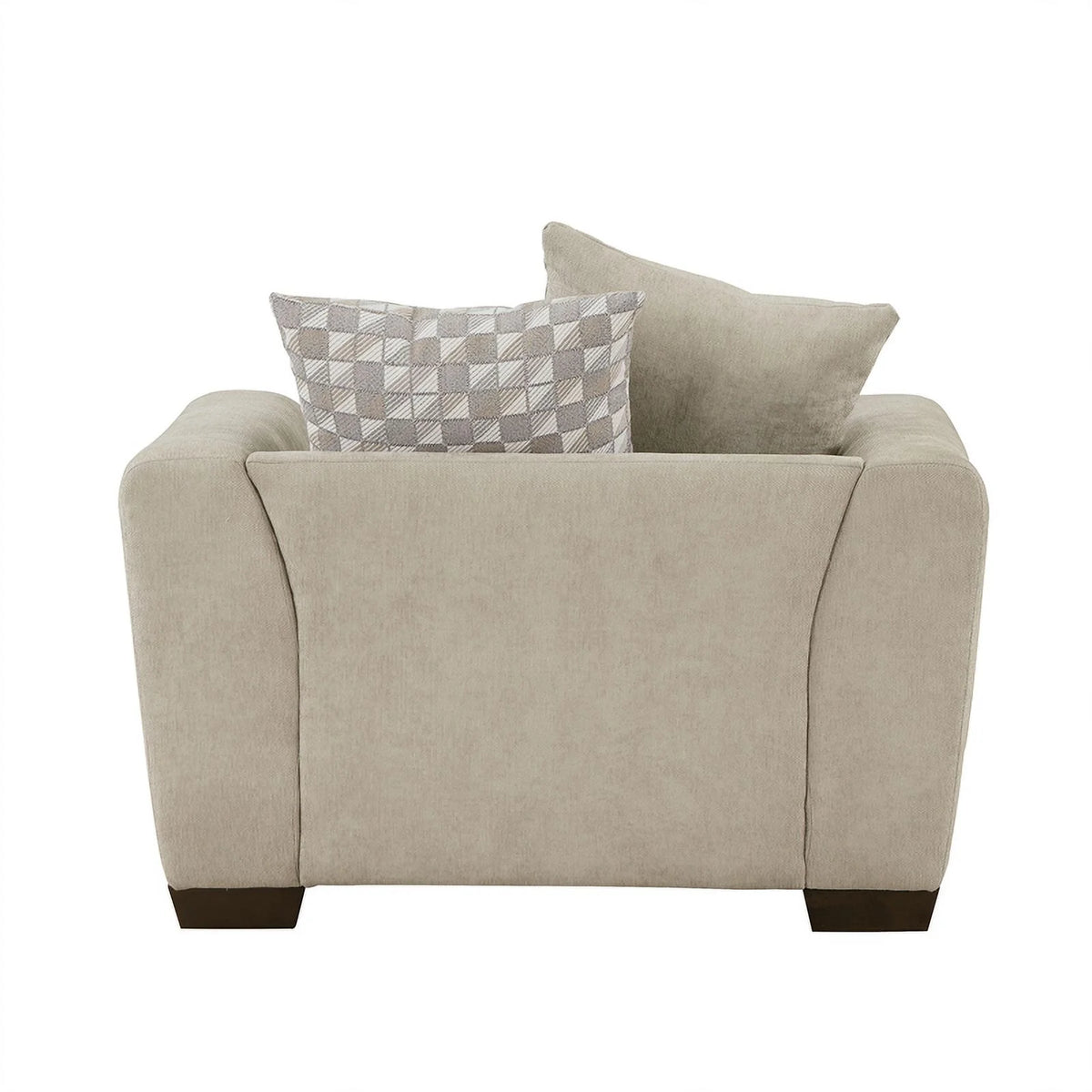 Light Brown Chenille Living Room Chair Y2077