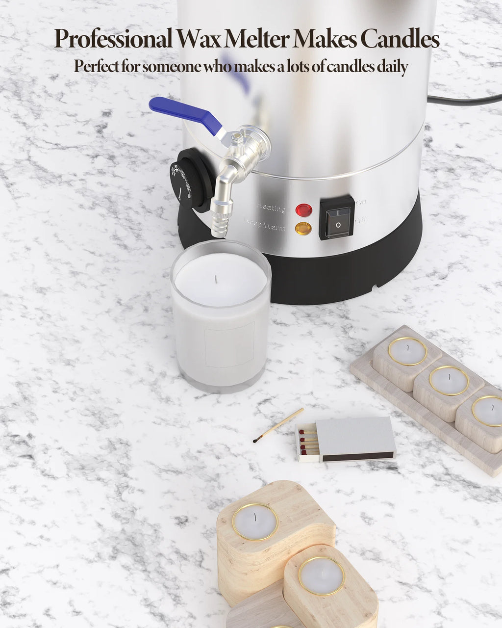 13 Qts Electric Wax Melter with Temp Control and Pour Spout S4836