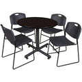 Round Breakroom Table with 4 Stack Chairs E7708