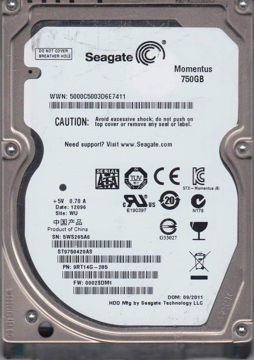 750GB SATA 2.5 Hard Drive V219