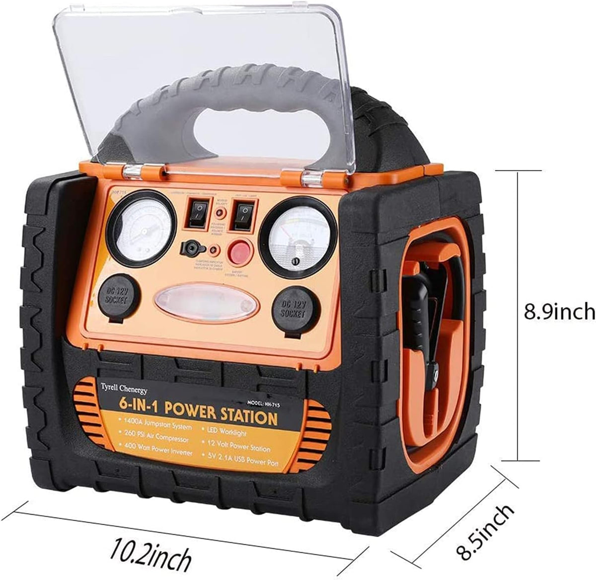 Portable Car Jump Starter 1400 Amp Power Station with AC Outlets 400W X761056