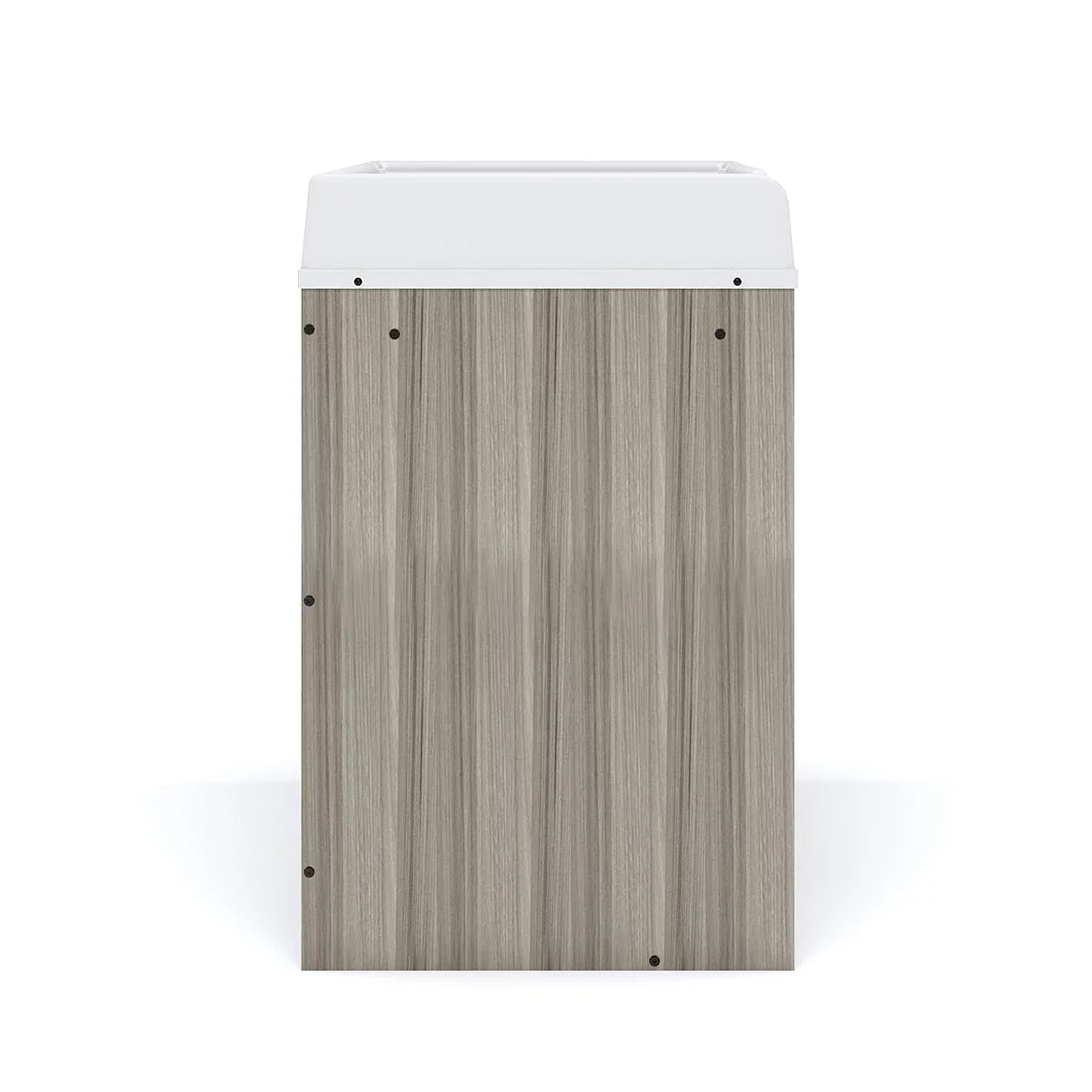 Toddler Walk Up Baby Changing Table with Stairs and Storage, Wood Laminate Finish, Elm Gray Q909774