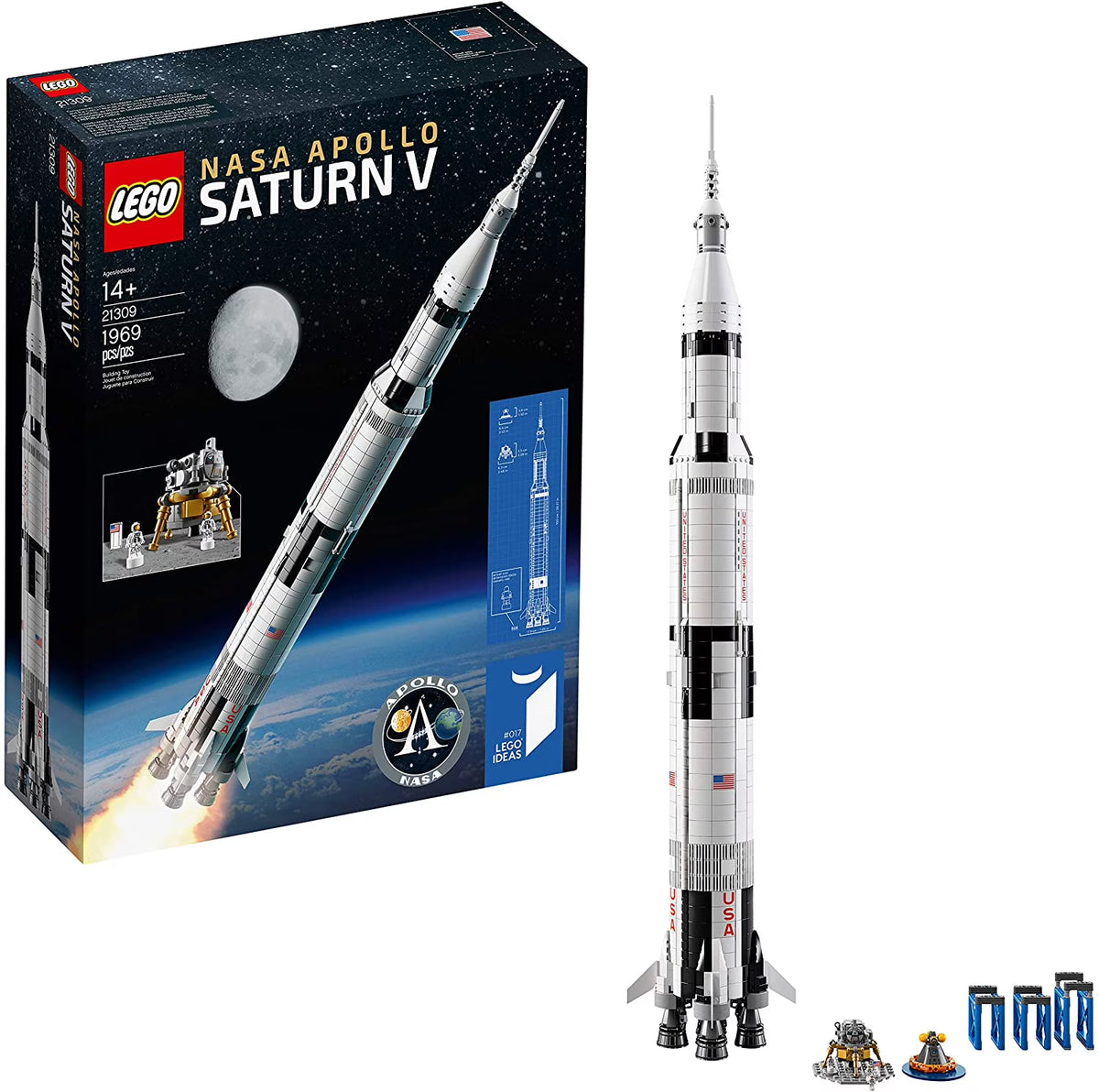 LEGO NASA Apollo Saturn V Outer Space Model Rocket Building Kit (1969 Pieces) I277527