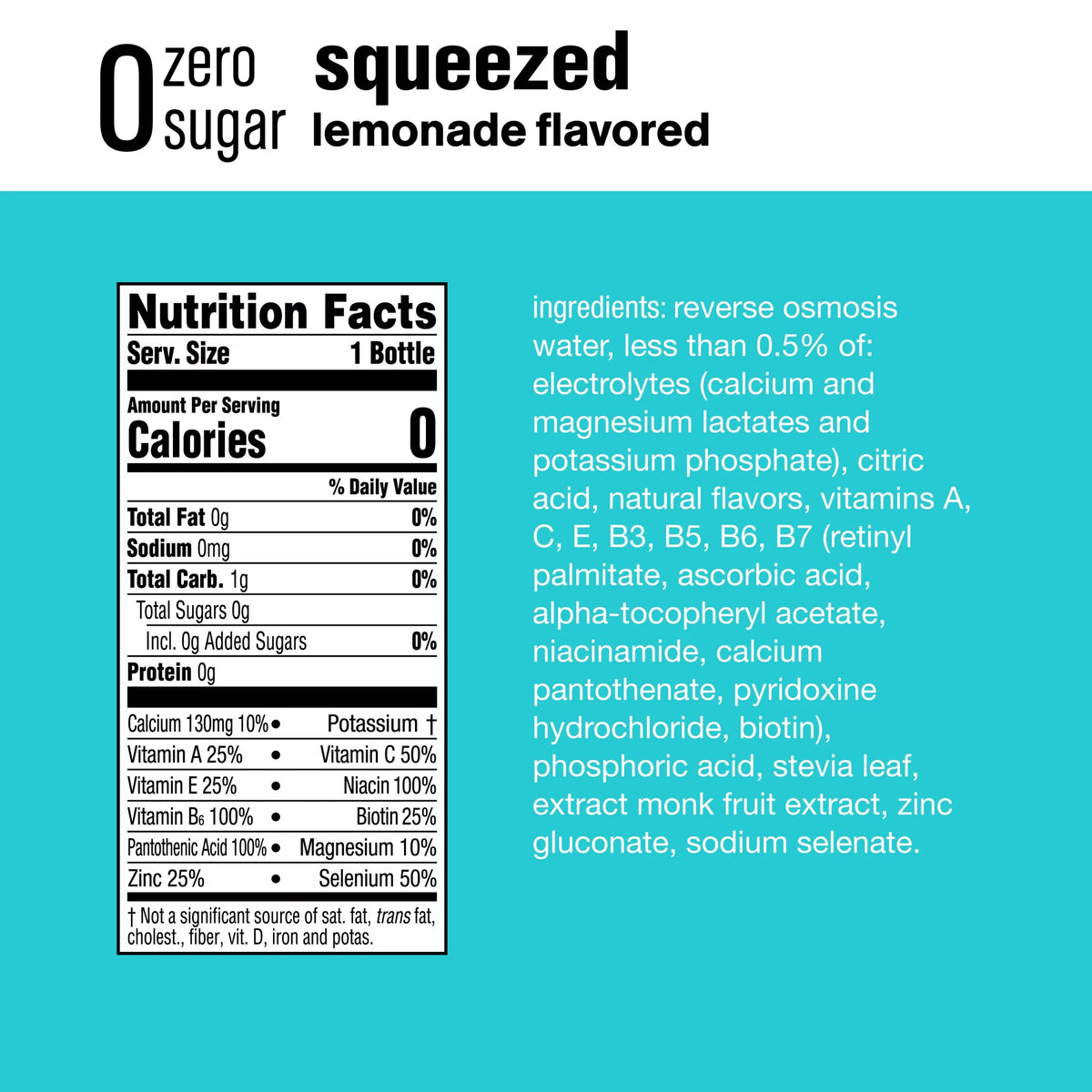 Zero Sugar Electrolyte Enhanced Water with Vitamins, 20 fl oz, 12 Pack N21944