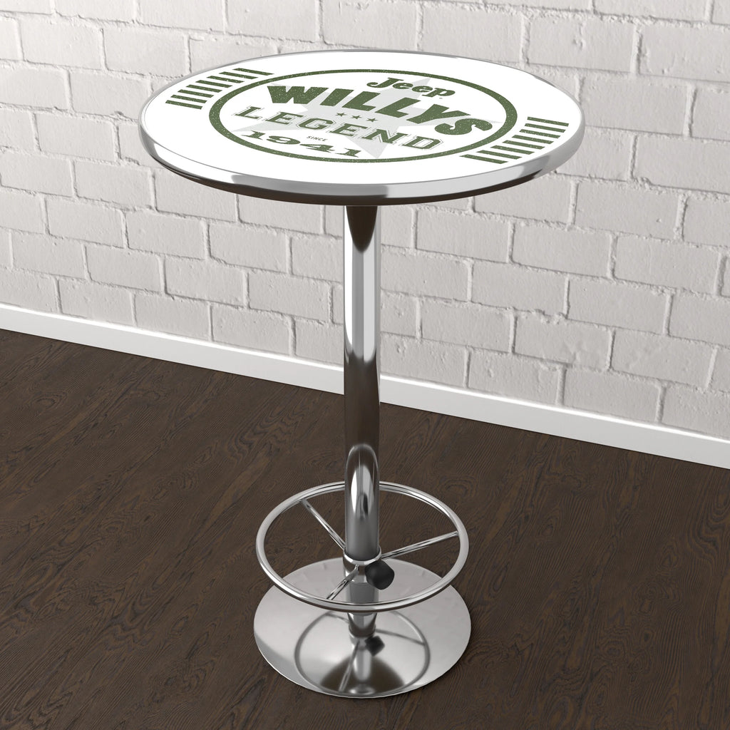 Green Bar Table with Adjustable Footrest and Acrylic Top K58634