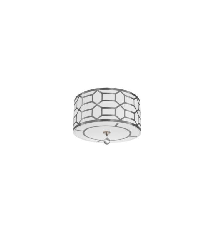 3-Light Flush-Mount, Black/White M578547
