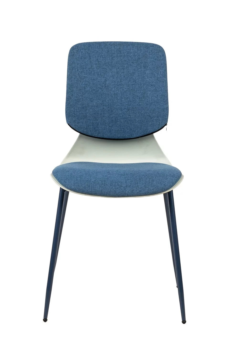 Blue Upholstered Dining Chair with Iron Legs Set of 2 T745758