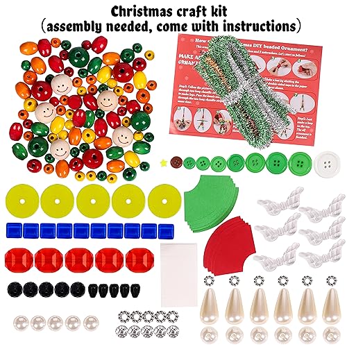 16PCS Christmas Crafts DIY Beads Ornaments Kits F80022