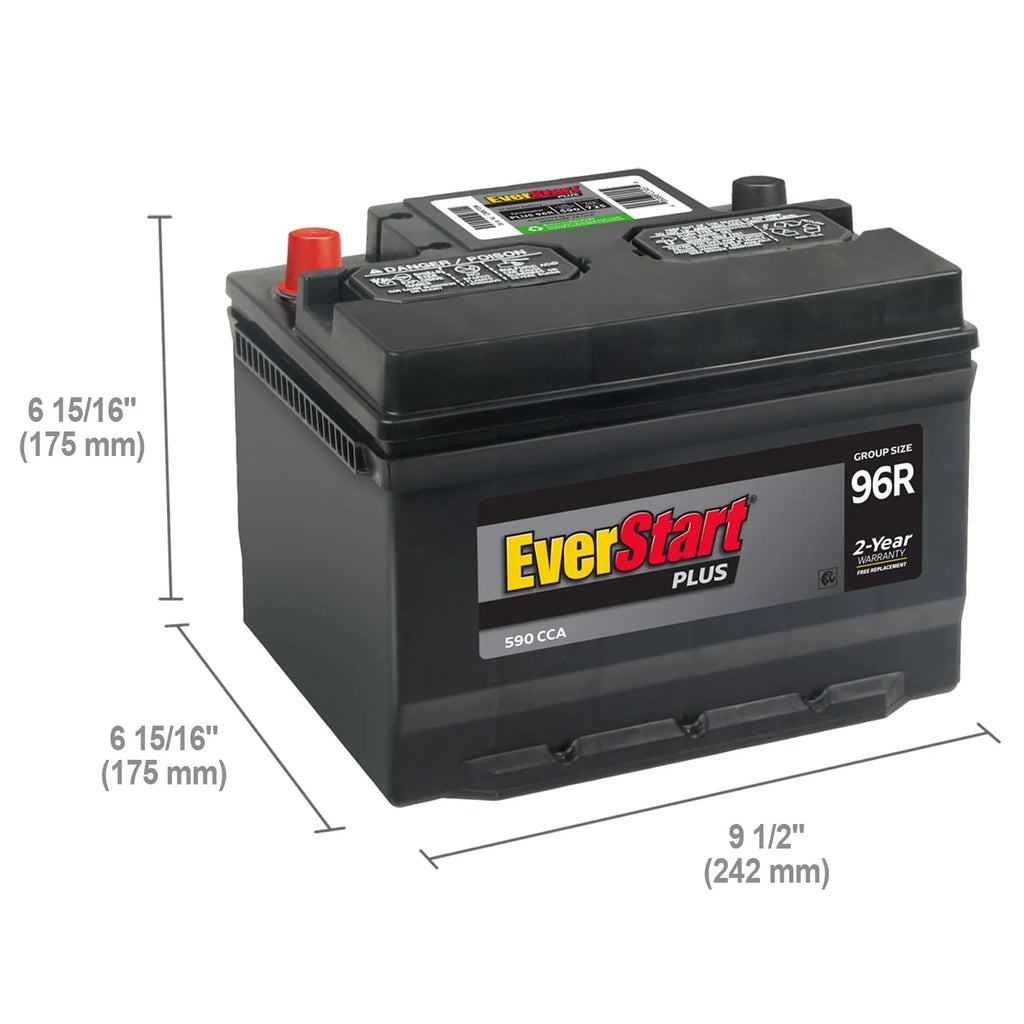 Lead Acid Automotive Battery Group Size 96R 12 Volt 590 CCA Y6067