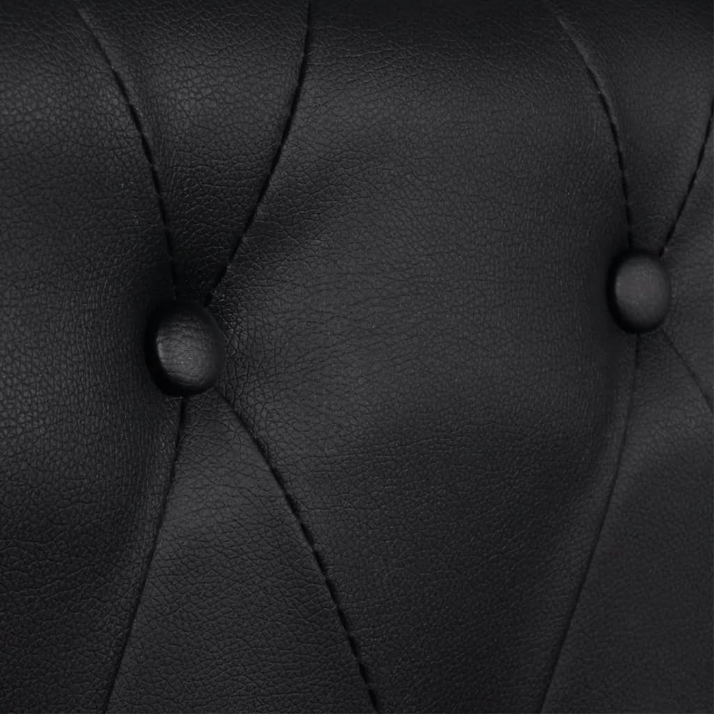 Black 2-Seater Artificial Leather Sofa D45706