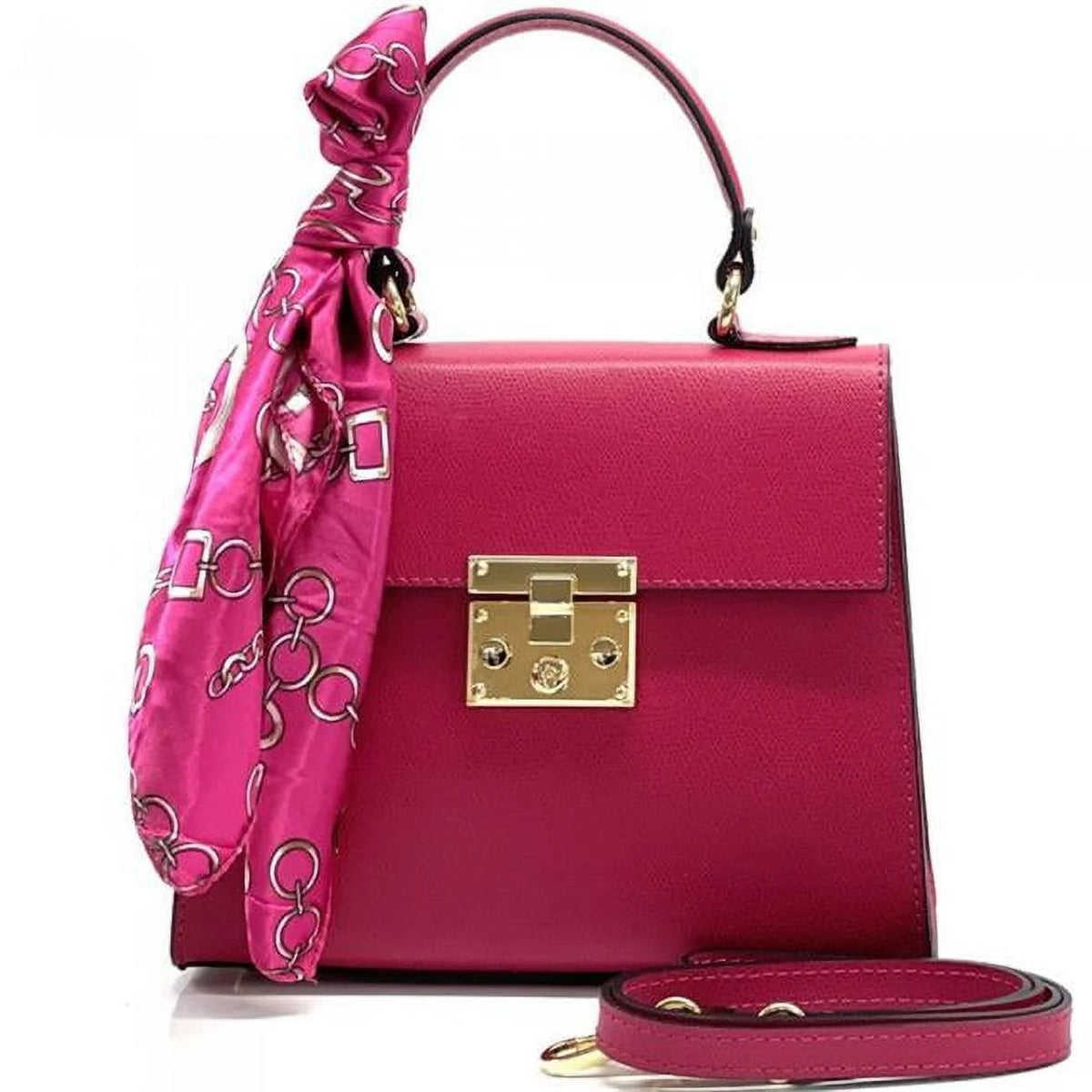 Fuchsia Mini Tote Leather Handbag T83847