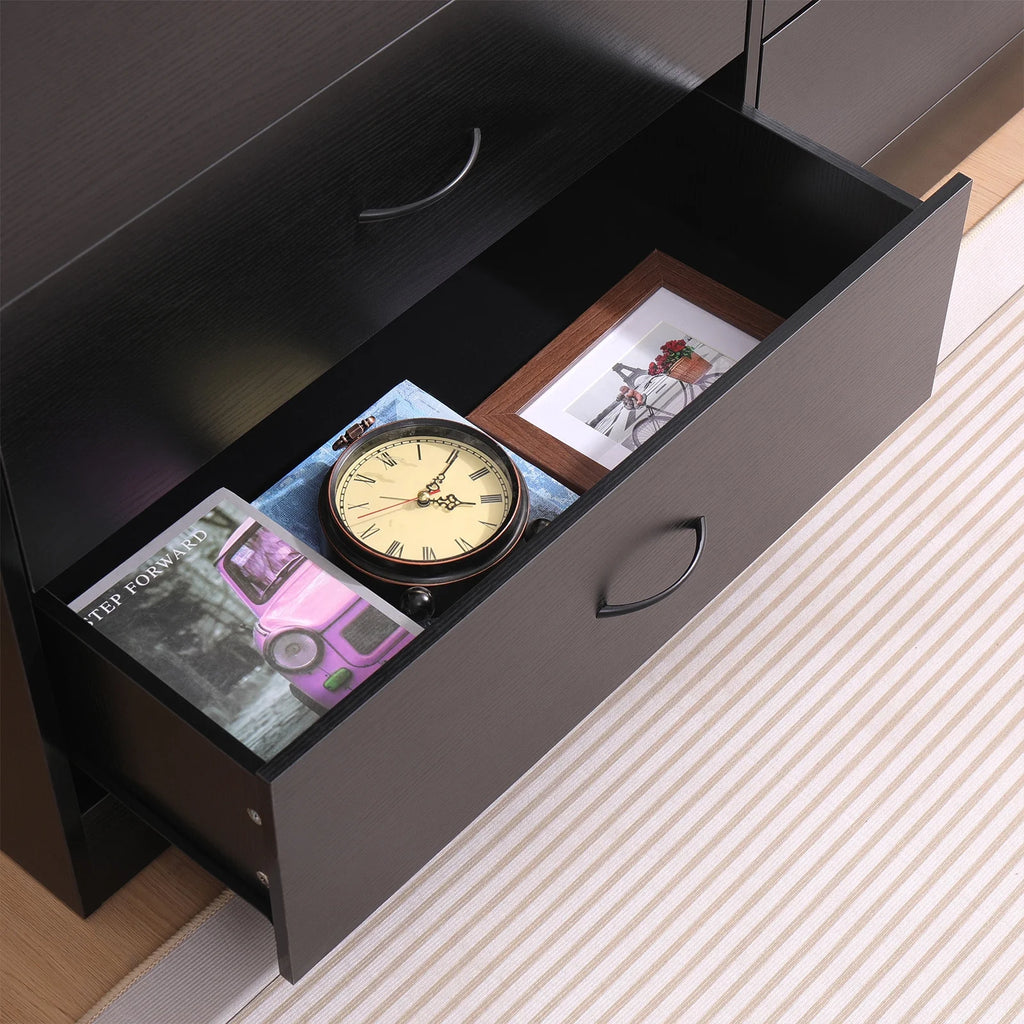 Black 6 Drawer Dresser F43906