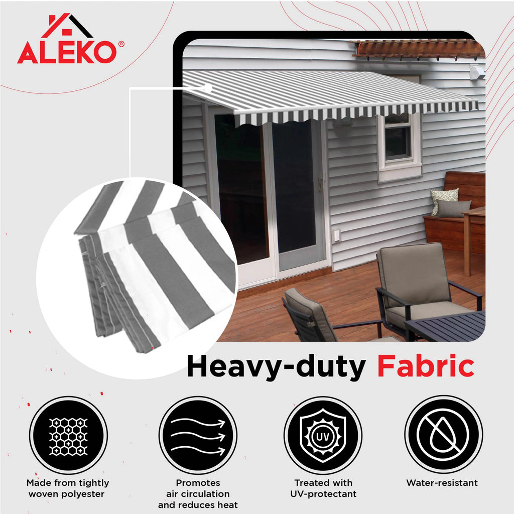 20' x 10' Retractable Motorized Patio Awning Y41350