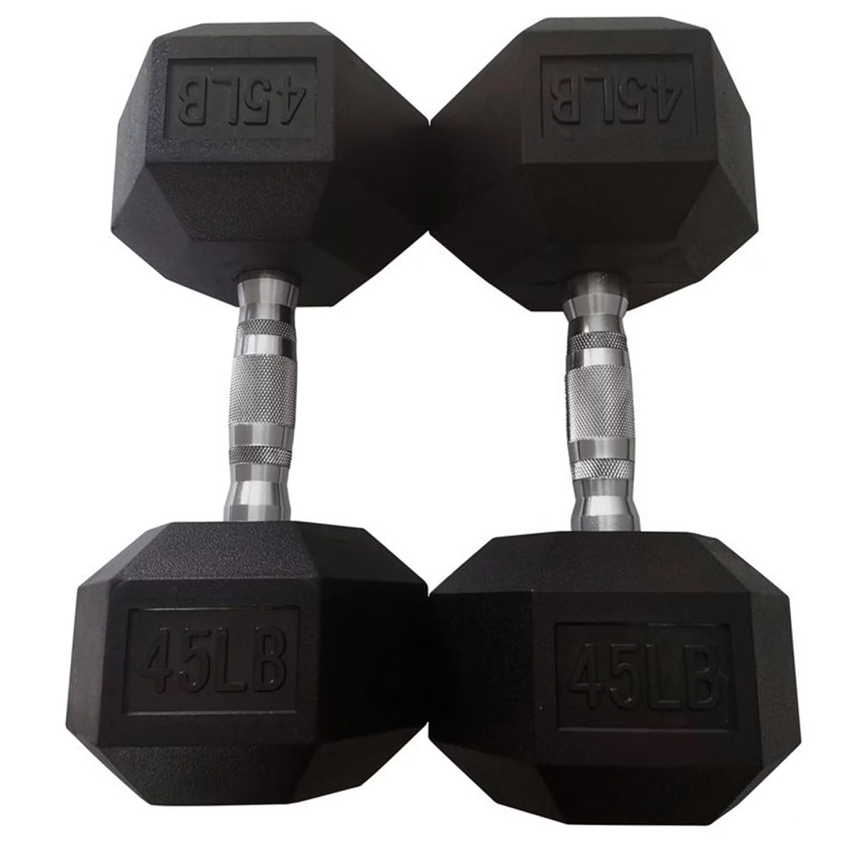 45 Pounds Hexagonal Cast Iron Dumbbell Pair U8113