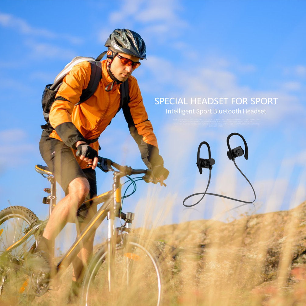 Black Bluetooth Wireless Sports Earphones F872