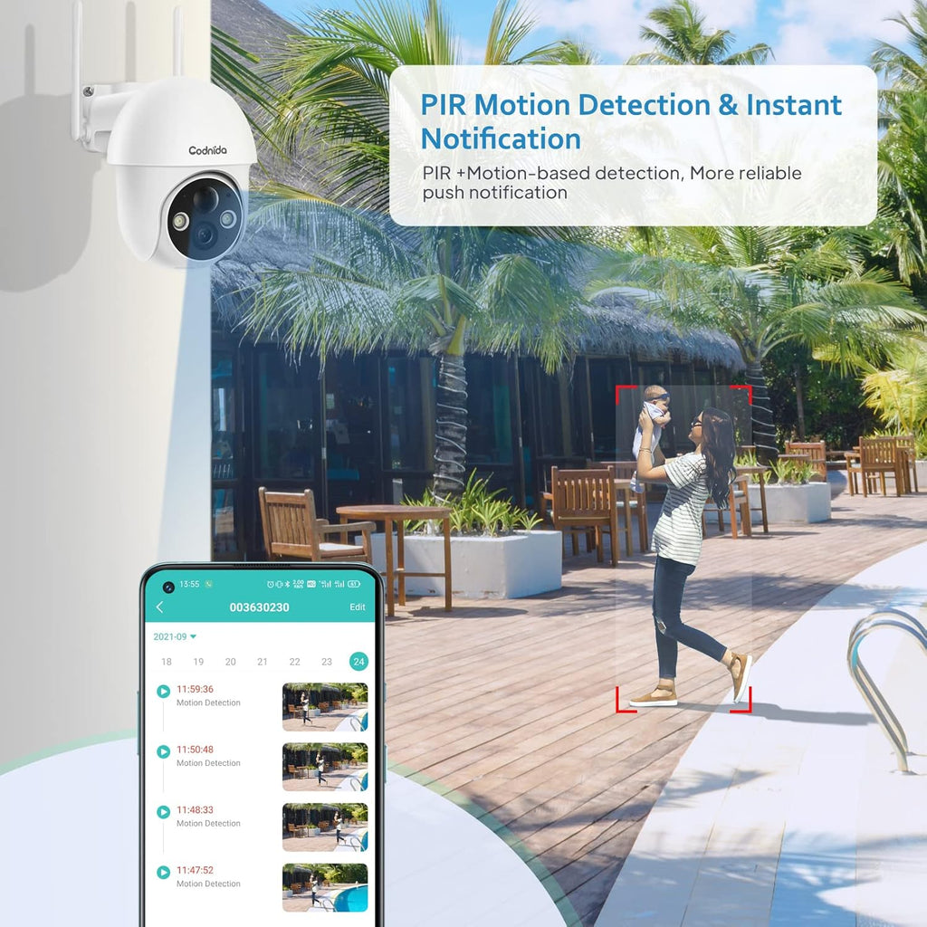 Wireless Outdoor Solar Security Camera with Night Vision Q7969