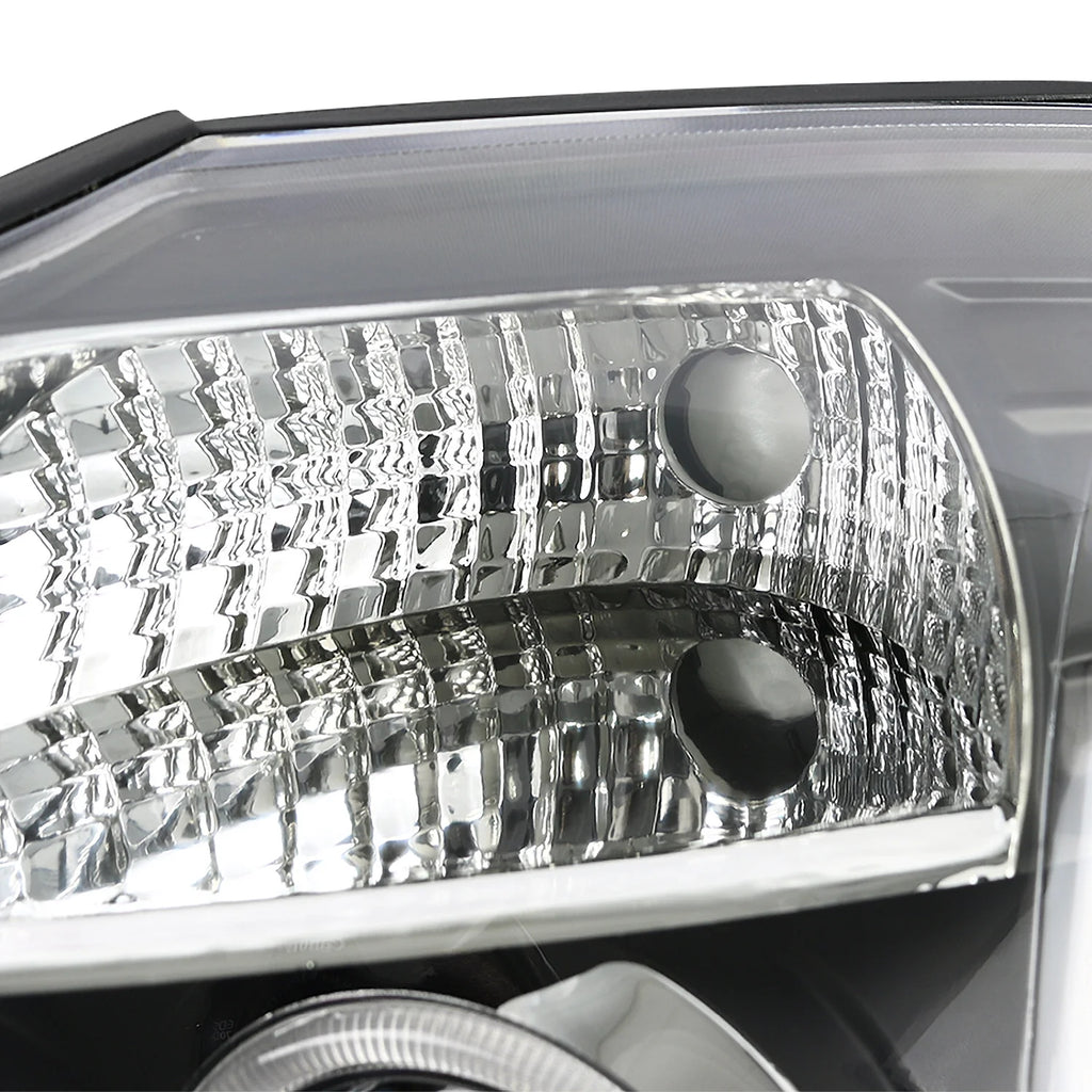 Black Halo Projector Headlights and LED Tail Lamps Combo for Nissan Titan H944
