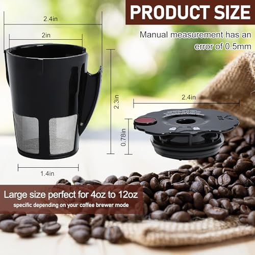 Reusable Coffee Pods Filter Pack of 2 with Cleaning Brush 2.5 * 2.4 W7819