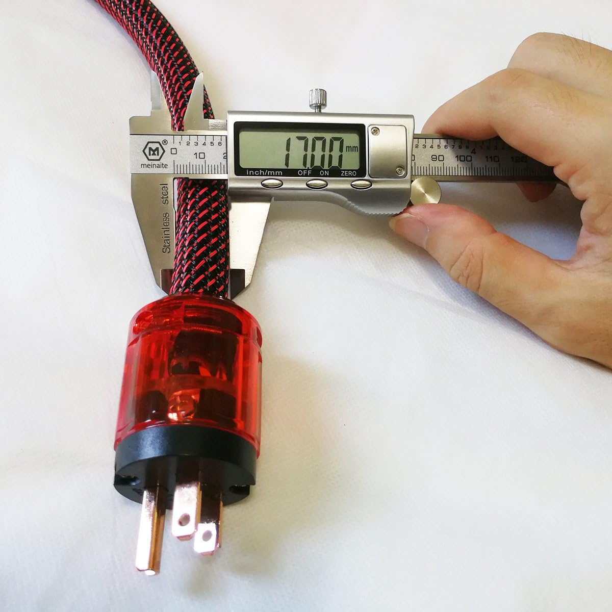 3.3FT 10AWG AC Power Cable with US Plug IEC Connector Q5265