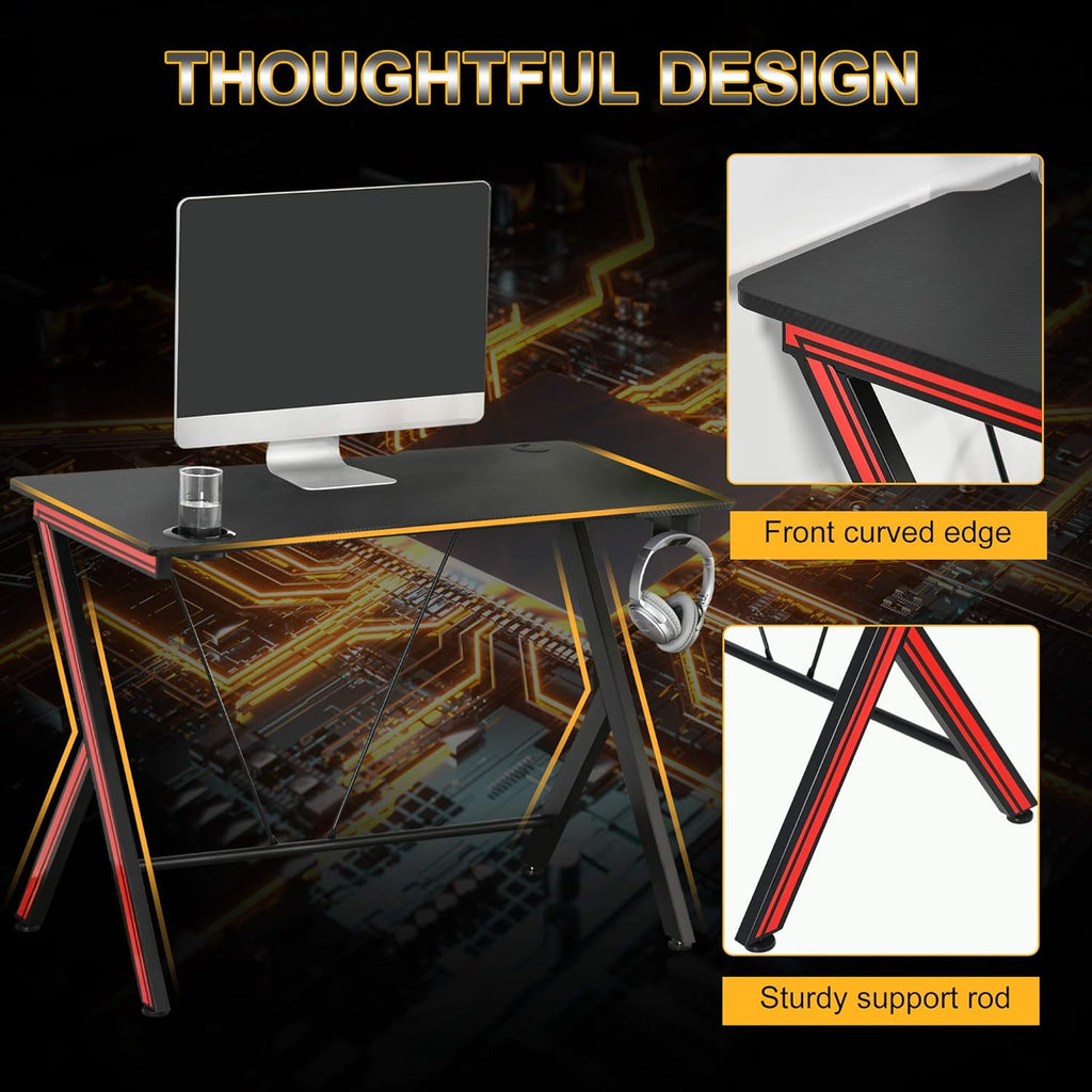 47 inch Gaming Computer Desk with Cup Holder L384