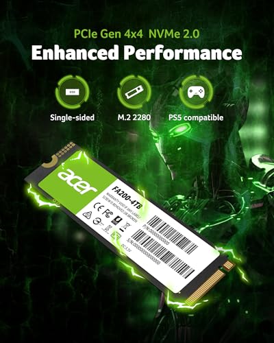 1TB NVMe Gen4 PCIe 4.0 M.2 2280 Internal Solid State Drive J1302