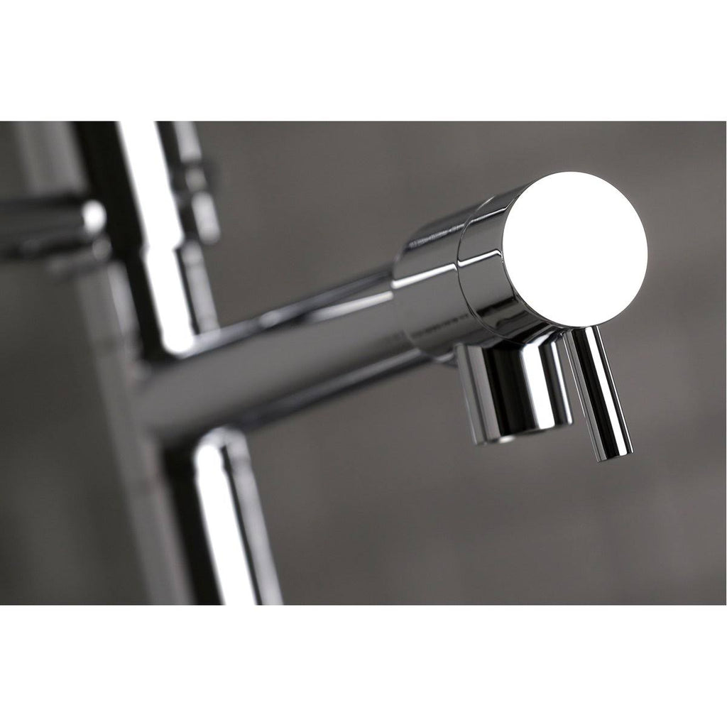 Single-Handle Pre-Rinse Kitchen Faucet Brushed Brass F24254