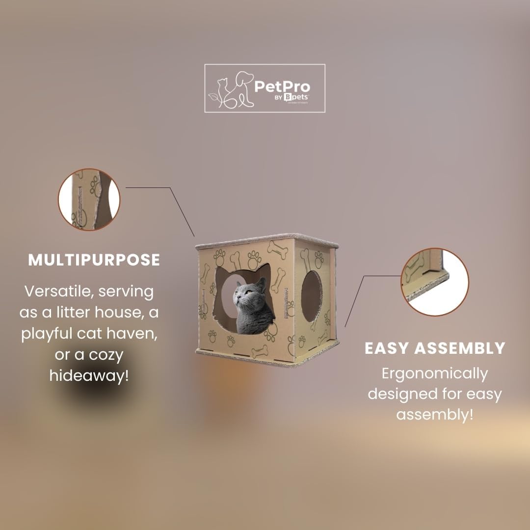 Corrugated Cardboard Cat Scratcher House V23205