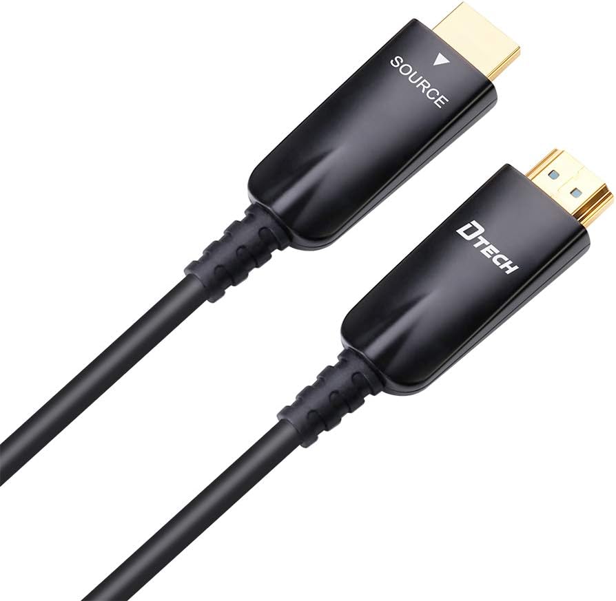 75ft Fiber Optic HDMI Cable 4K 30Hz 1080p 60Hz Black T7634