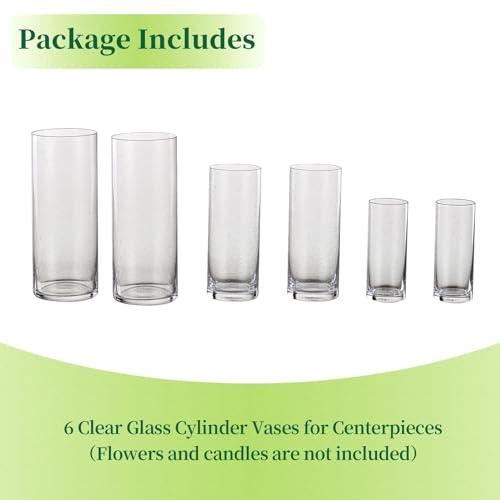 3 PCS Clear Glass Cylinder Candle Holder M130