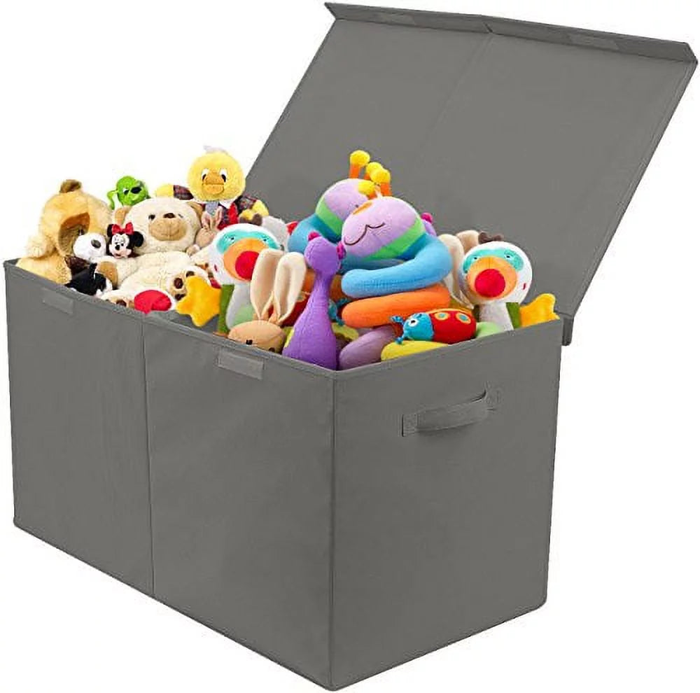 Large Toy Chest with Flip-Top Lid (Gray) L652