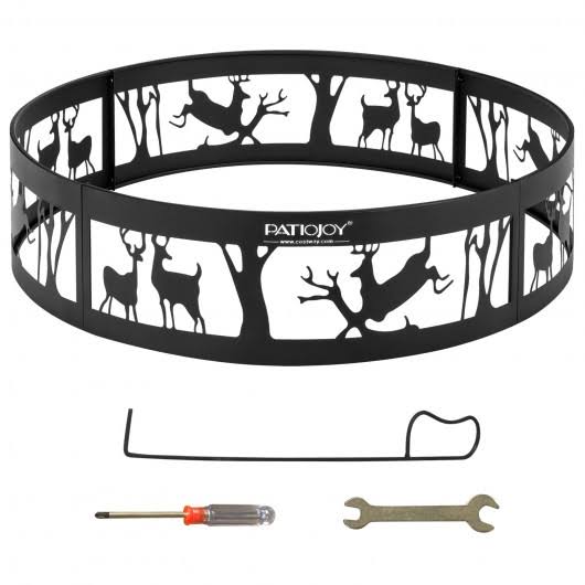 36x22 Metal Fire Pit Ring with Poker S268