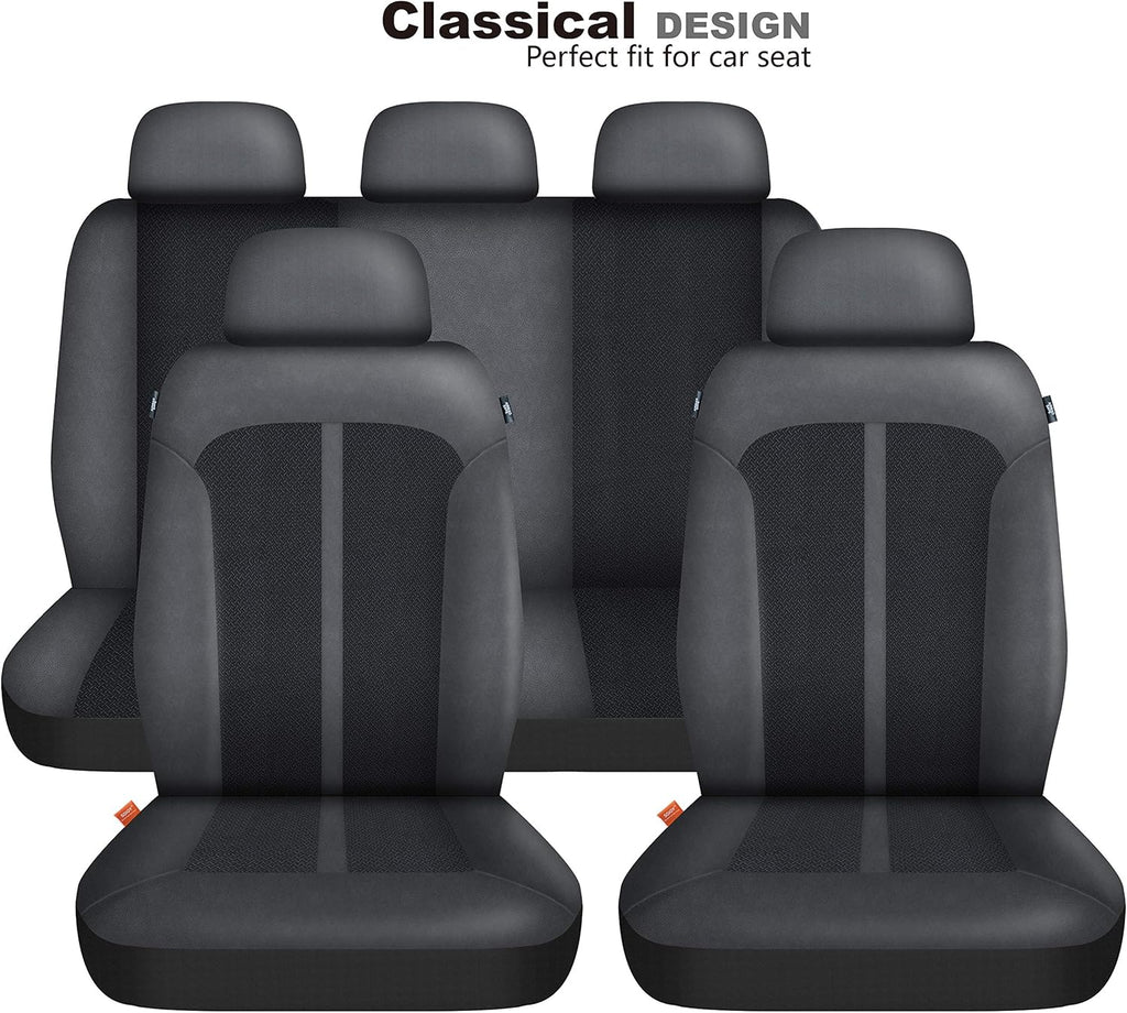Black 9pc Car Seat Covers W94851
