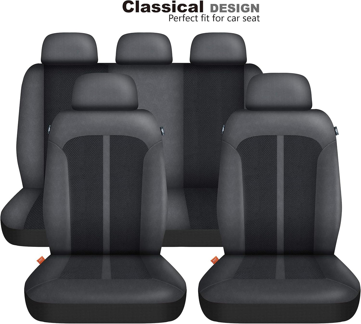 Black 9pc Car Seat Covers W94851