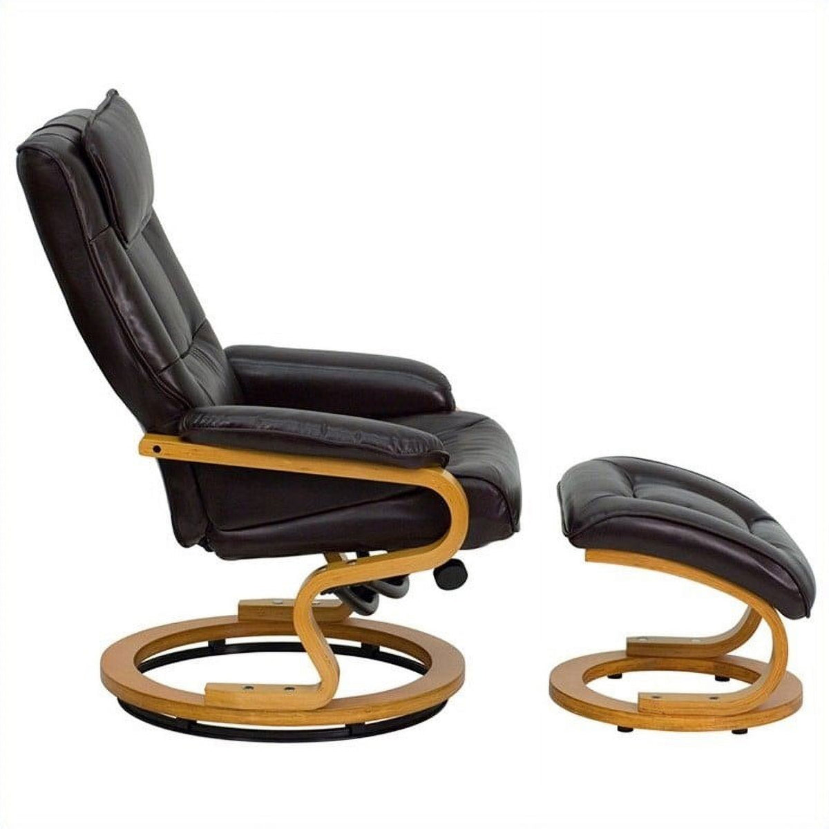 Brown LeatherSoft Recliner and Ottoman M464006
