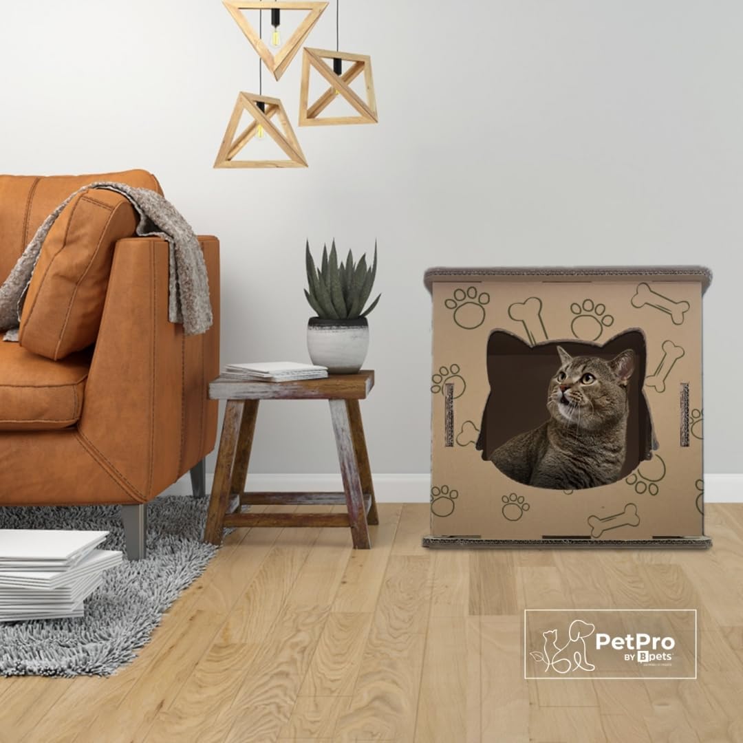 Corrugated Cardboard Cat Scratcher House V23205