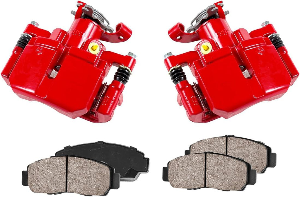 Red Powder Coated Calipers Ceramic Brake Pads Z6399