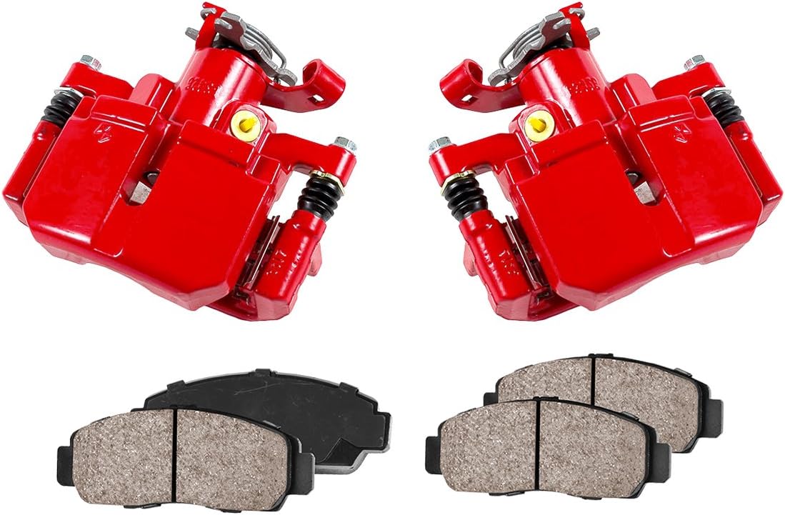 Red Powder Coated Calipers Ceramic Brake Pads Z6399