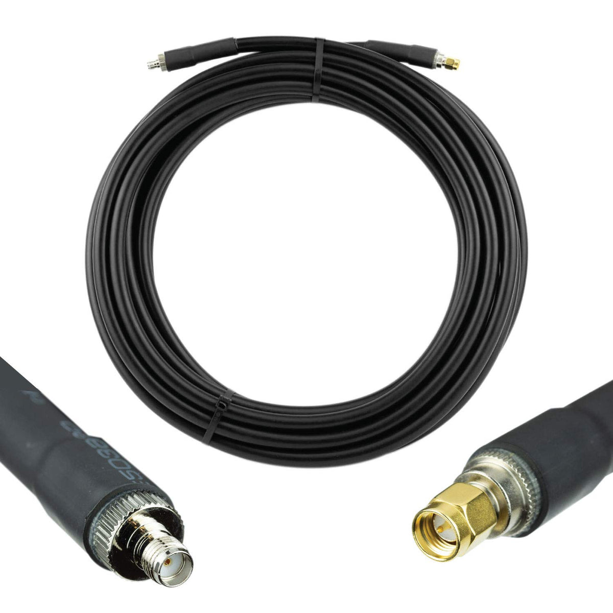 50-ohm N-Male to N-Male Black Coax Cable 60ft L91037