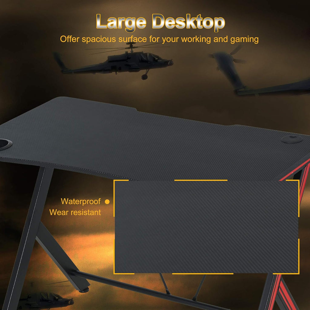 47 inch Gaming Computer Desk with Cup Holder L384
