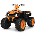 12V Kids 4-Wheeler ATV Quad Ride on Car with LED Light & Music Orange V88342