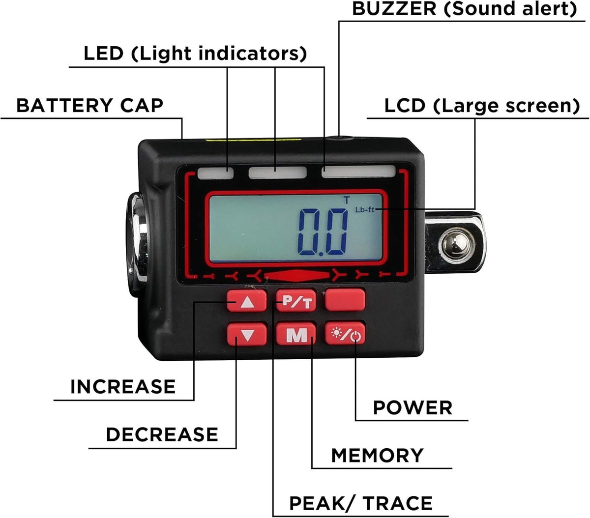 1/2-Inch Digital Torque Adapter Y371