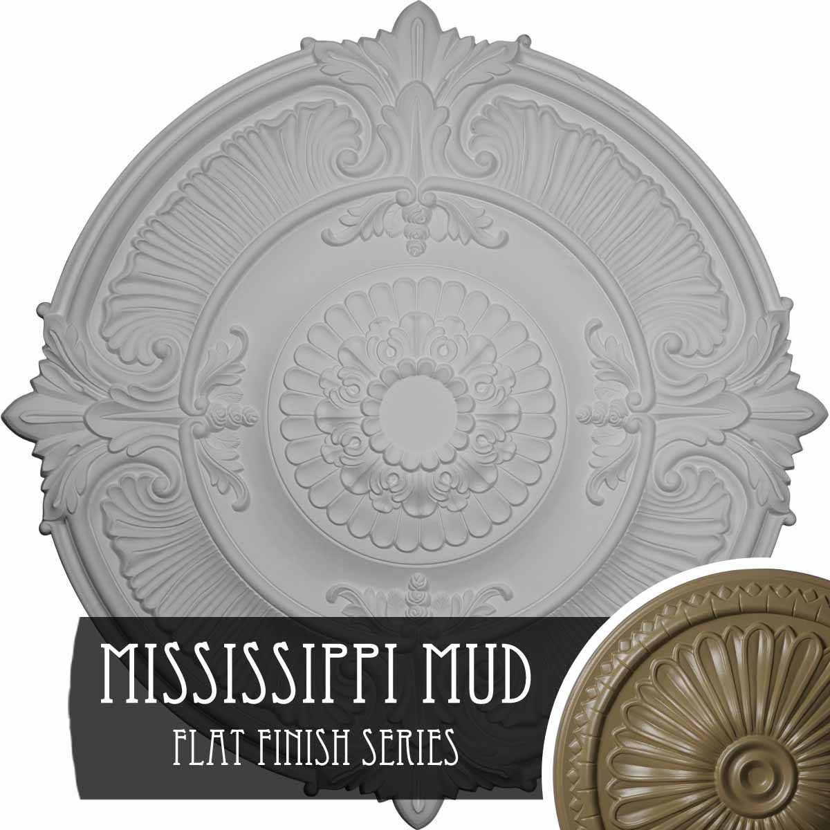 Hand-Painted Acanthus Leaf Ceiling Medallion E21525