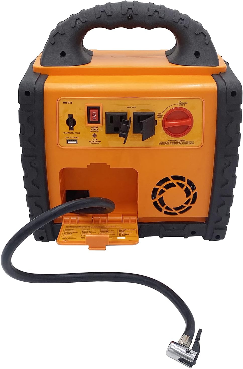 Portable Car Jump Starter 1400 Amp Power Station with AC Outlets 400W X761056