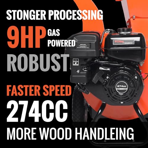 7 HP 212cc Gas Powered Wood Chipper Shredder Mulcher C407