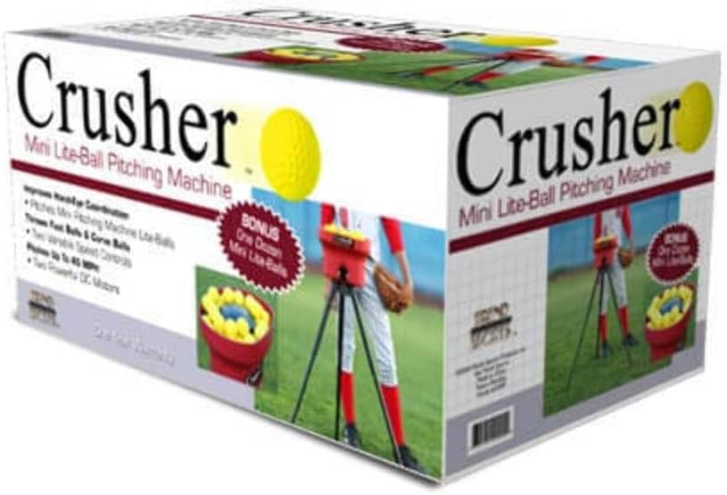 Mini Lite-Ball Pitching Machine with Steel Tripod & 8 Hour Battery U740198