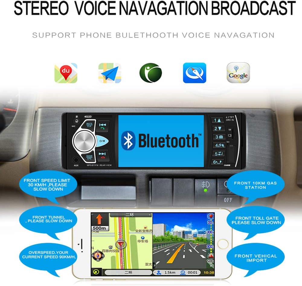 Single Din Car Stereo with Backup Camera U738