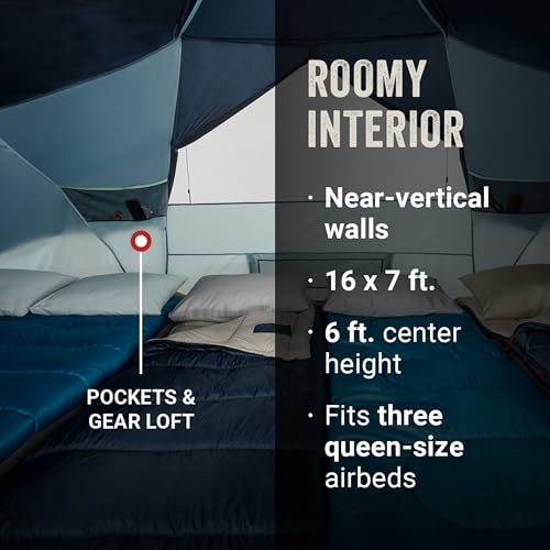 Large Family Tent with Rainfly & Carry Bag V4289