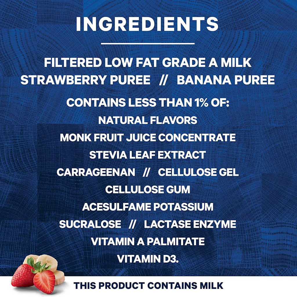 Strawberry Banana High Protein Milk Shake, 14 Fl Oz (Pack of 12) Q93258
