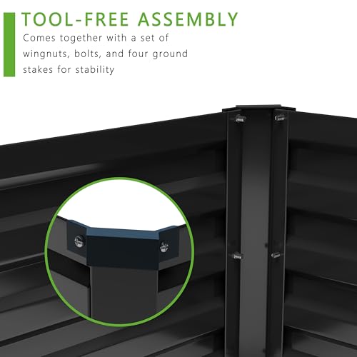 2PCS 12x4x1FT Galvanized Raised Garden Bed Kit C8587